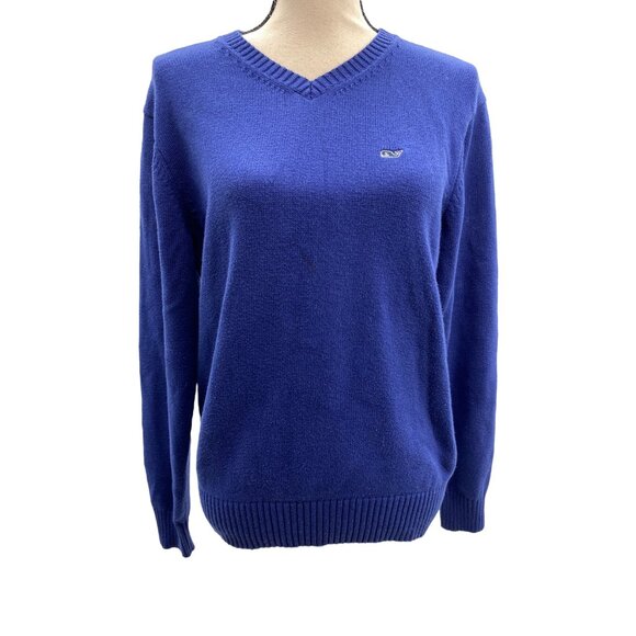 Vineyard Vines Small V-Neck Sweater Blue - Picture 1 of 5
